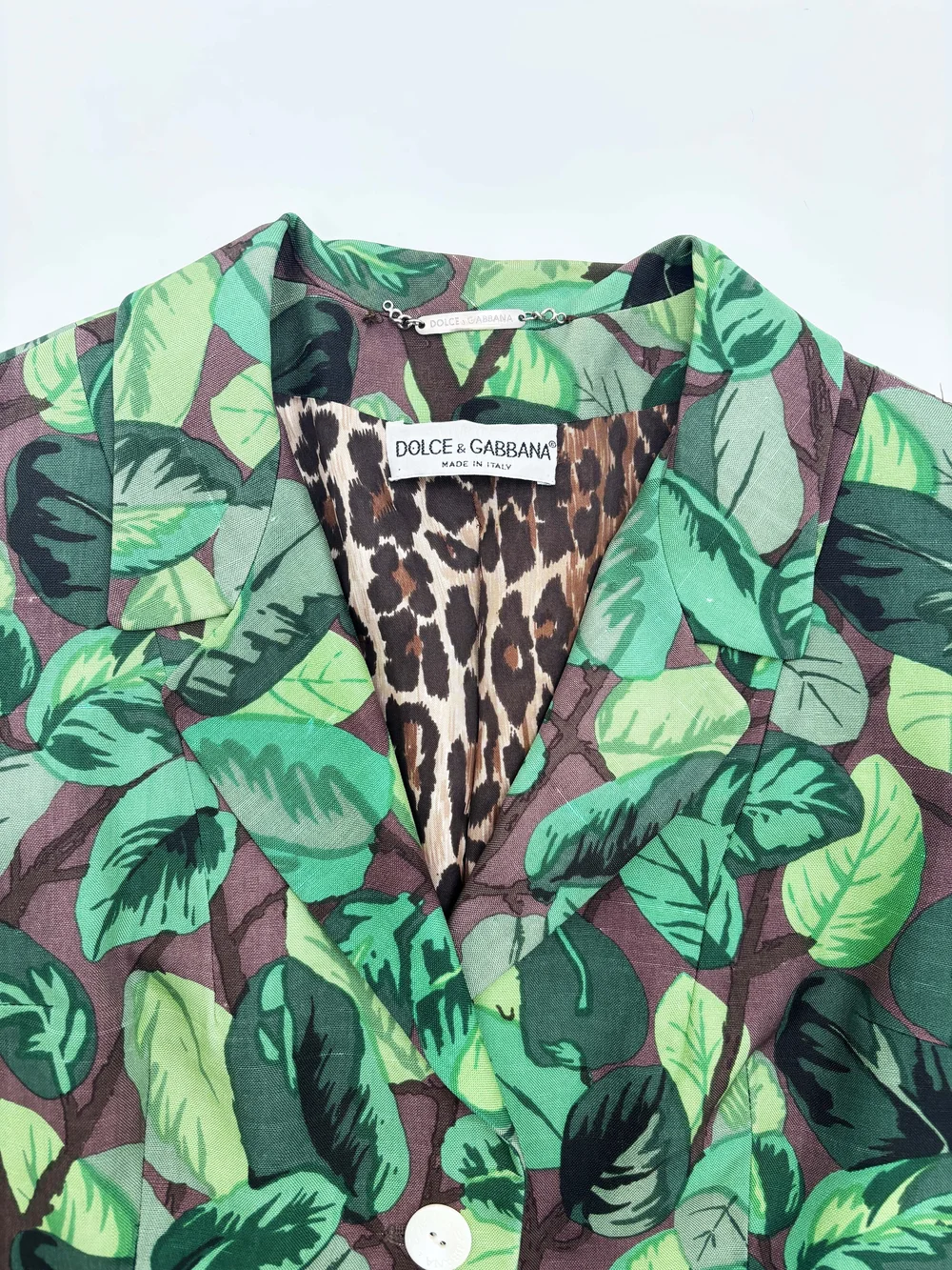 Dolce & Gabbana S/S 1997 leaf print suit — JAMES VELORIA